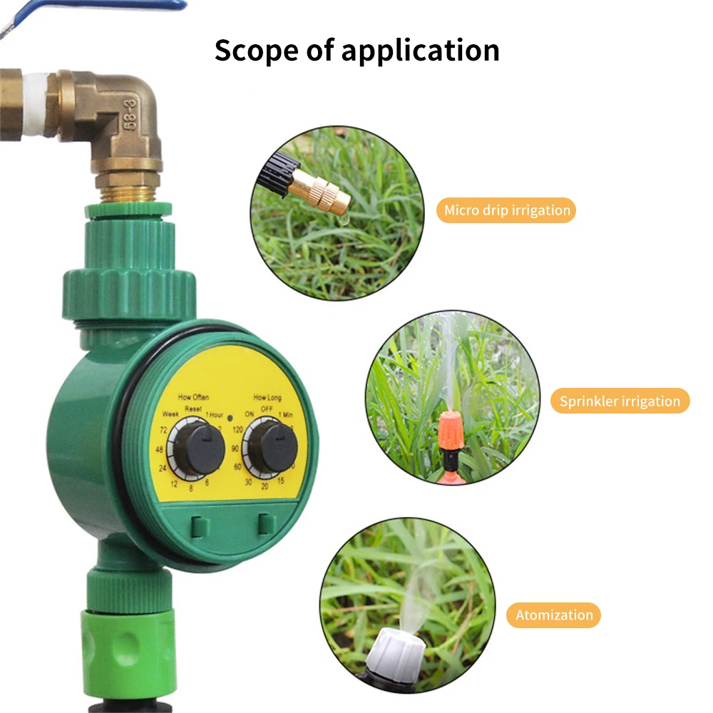 

Garden Irrigation System Timer Controller Programmable Ball Valve Automatic Sprinkler Watering Tools for G3 / 4 Thread Faucet