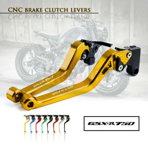

Motorcycle Brake Handle Bar Lever CNC Aluminum Long Adjustable Brake Clutch Levers For SUZUKI GSXR750 GSX-R 600 1996-2003
