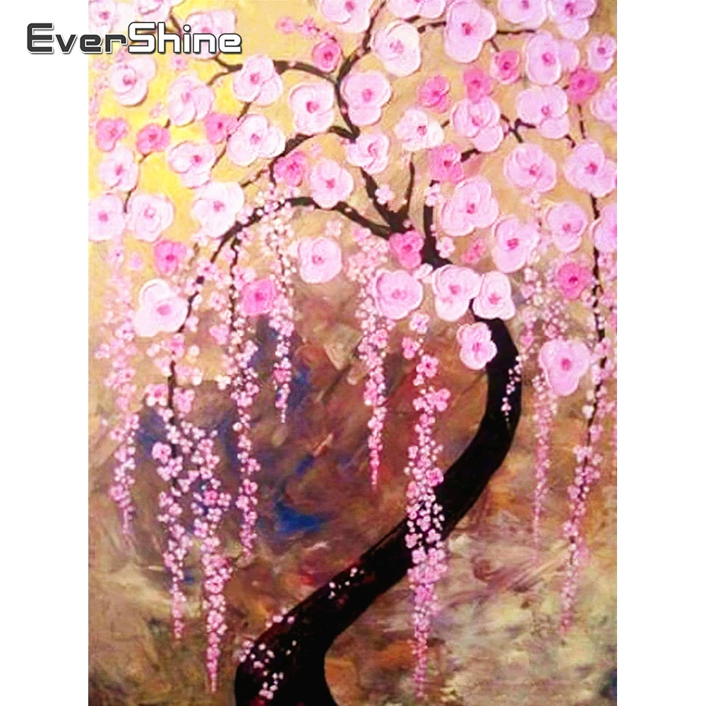 

EverShine 5D алмазная живопись «сделай сам», деревья, рукоделие, полная выкладка, квадратная Алмазная вышивка, пейзаж, вышивка, домашние украшени...