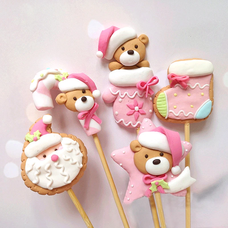 3 шт. мягкая глина Санта-Клаус искусственная поверхность Рождественское