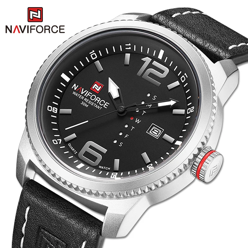 Часы наручные NAVIFORCE Мужские кварцевые роскошные Брендовые спортивные