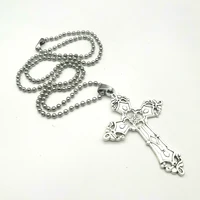 fashion vintage cross pendant necklace for women men gift long chain punk goth jewelry accessories choker gothic
