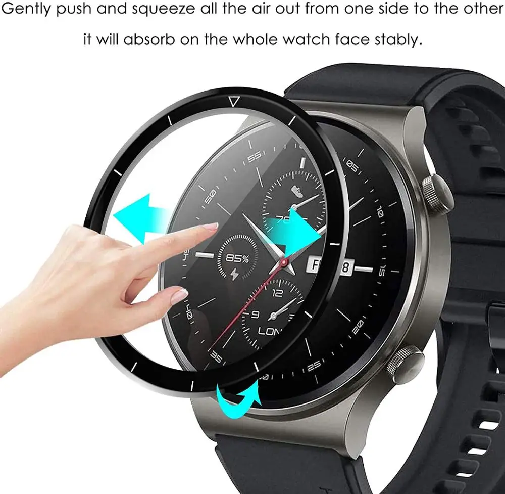 3d curved soft edge protective film cover protection for huawei gt 2 pro watch gt2 smartwatch full display screen protector case free global shipping