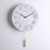 Luxury Wall Clock Modern Design Clocks for Home Decor Living Room Marble Pendulum Clocks Wall Creative Pendule Murale Horloge