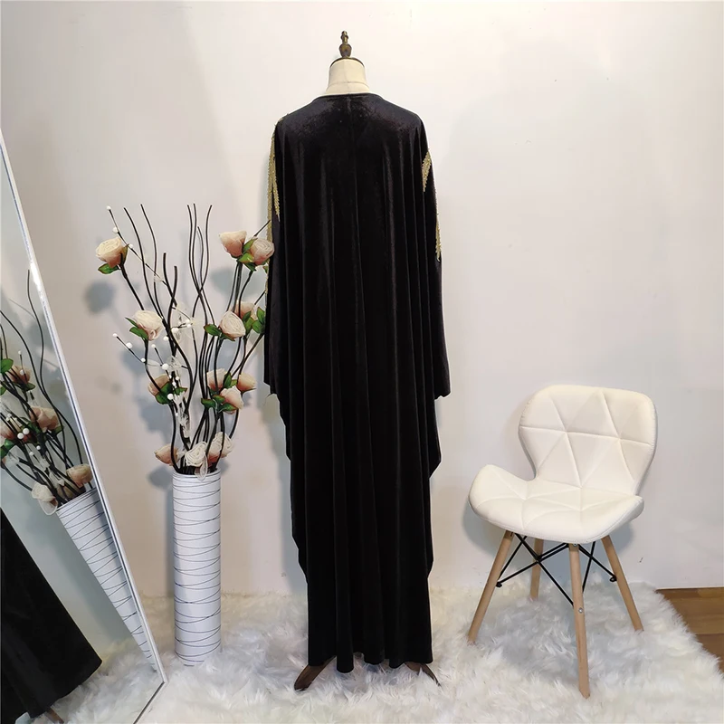 Velvet Abaya Kimono Terciopelo Mujer Hijab Muslim Dress Women Turkish Dresses Islam Clothing Saudi Caftan Dubai Kaftan Djellaba
