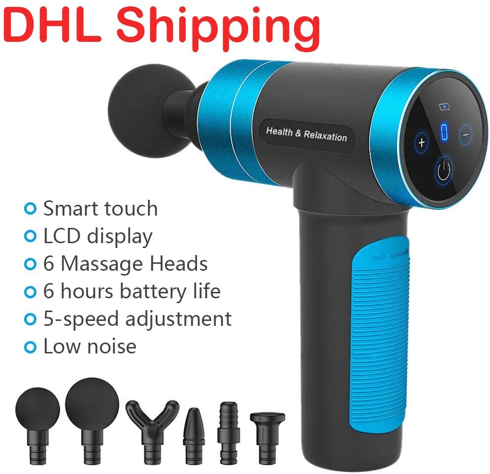 DHL доставка ЖК дисплей сенсорный экран 5 скоростей вибратор спортивный массажный