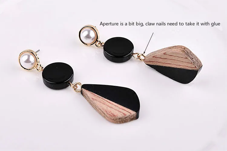 Аксессуары для DIY аксессуары серег в стиле ретро двухцветные серьги из дерева и