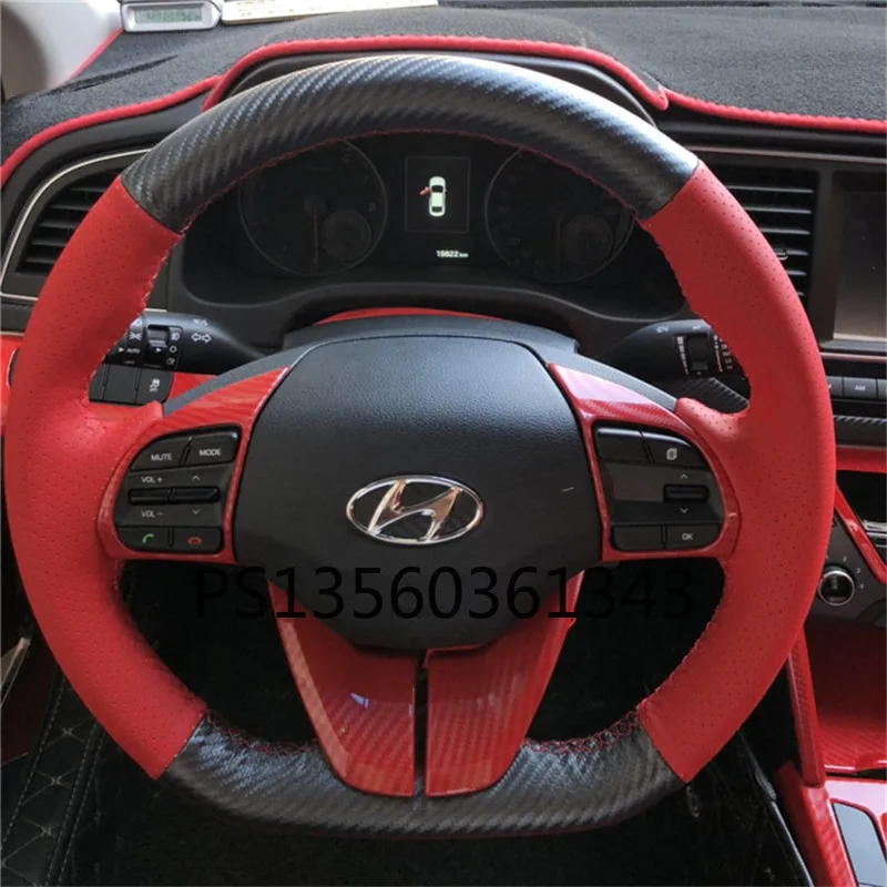 

DIY hand-stitched steering wheel cover fit for Hyundai Elantra Mistra Ix35 Tucson Vrena Ix25 Lafesta leather grip cover