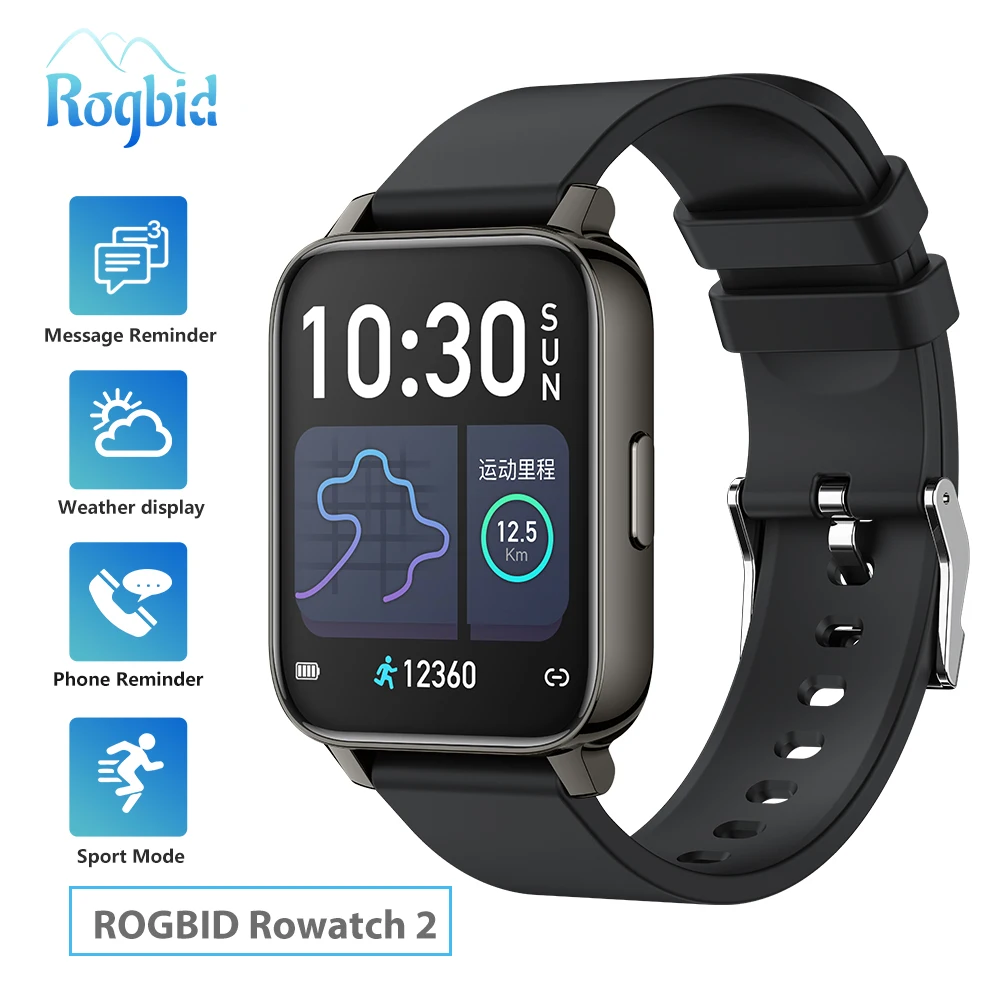 

Rogbid Rowatch 2 Full Touch Smart Watches Men 1.69" Bluetooth 5.0 Fitness Tracker Sport Watch Smartwatch Women IOS Android 2020
