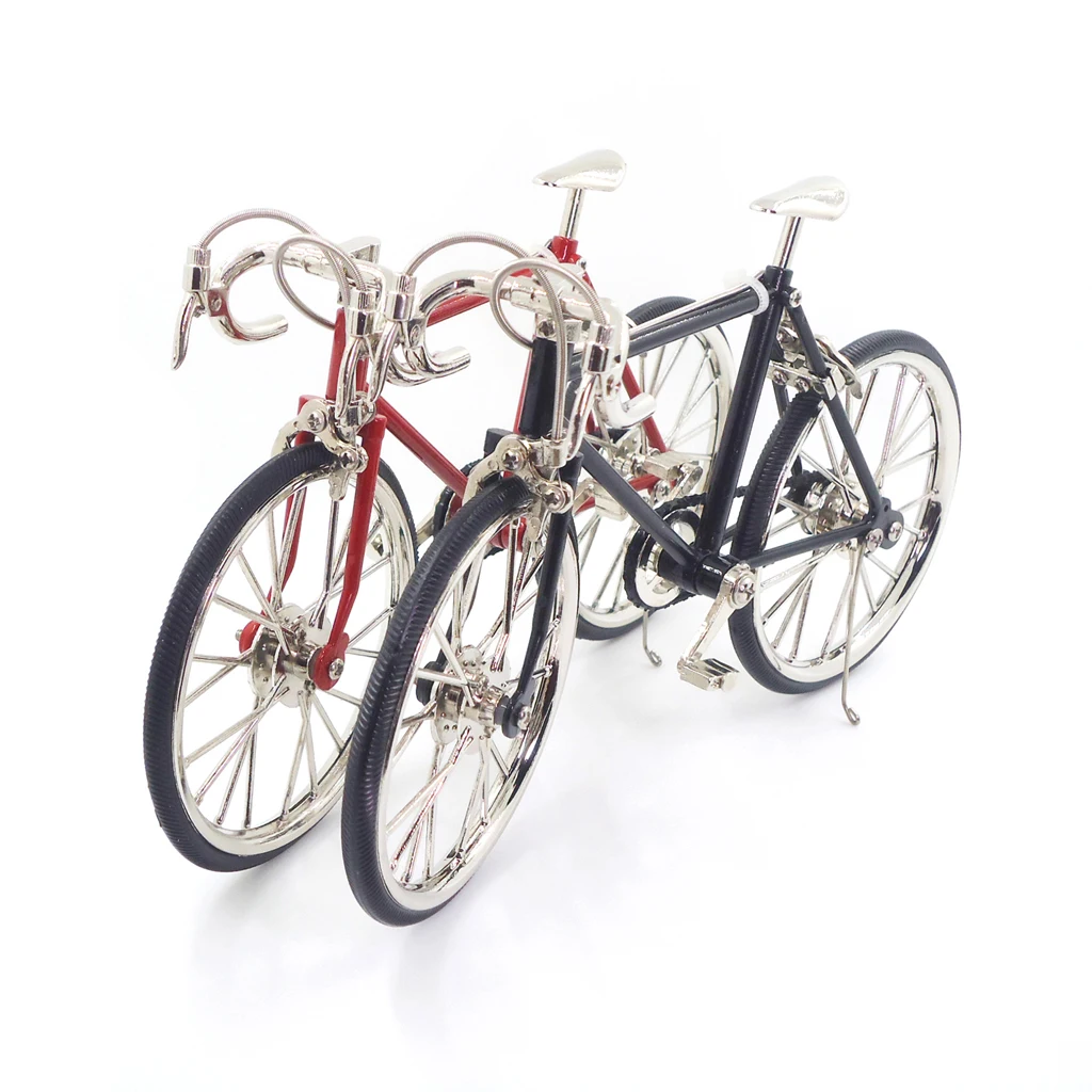 

1:10 Scale Dollhouse Miniature Assembled Bicycle For Doll Garden Decor Red