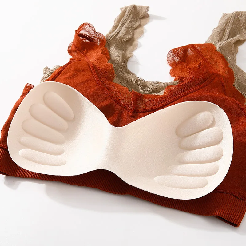 Бюстгальтер женский кружевной без косточек с чашками пуш-ап | Женская одежда