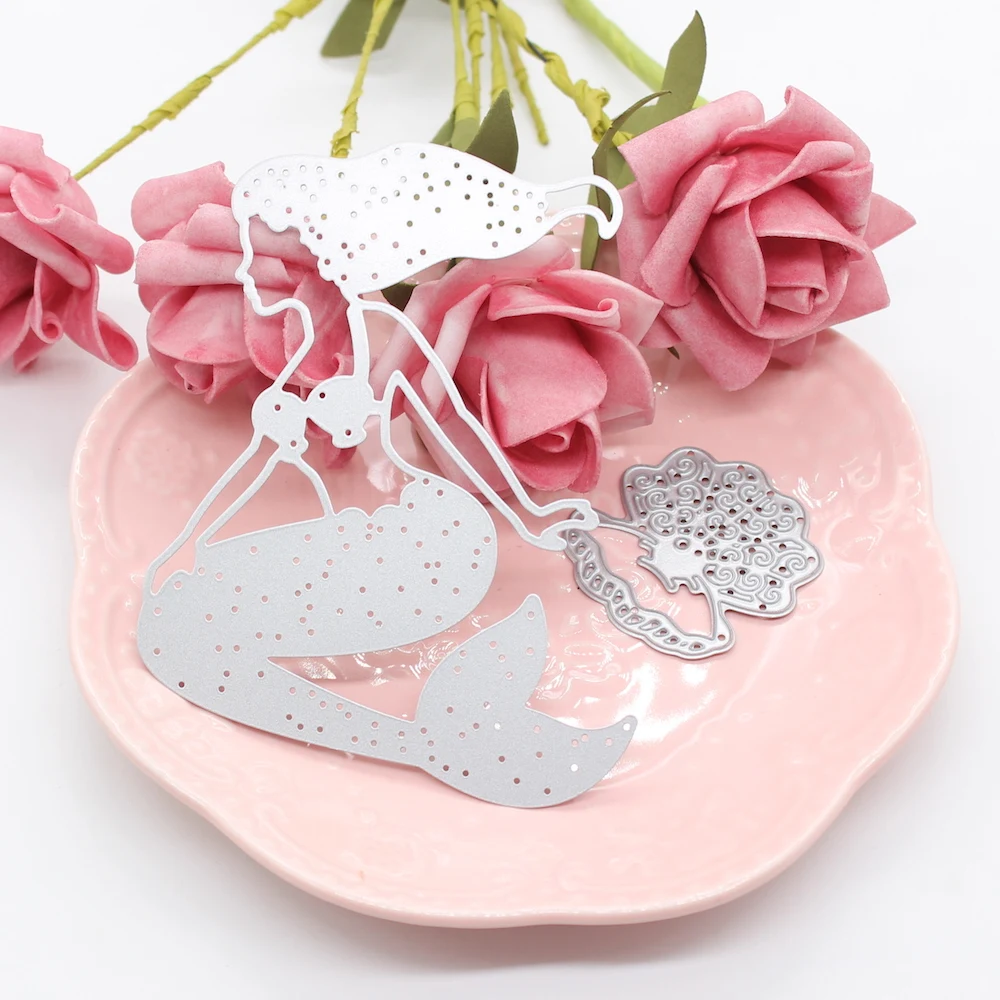 Mermaid Metal Cutting Dies Stencils for Scrapbooking/photo album Decorative Embossing DIY Paper Cards | Дом и сад