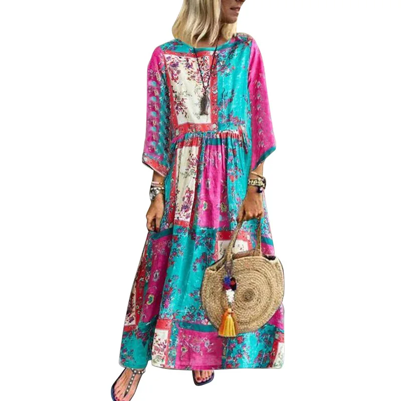 

Muslim Abaya Hijab Dress Women Moroccan Kaftan Boho Beach Sundress Islamic Turkey Maxi Party Vestidos Dubai