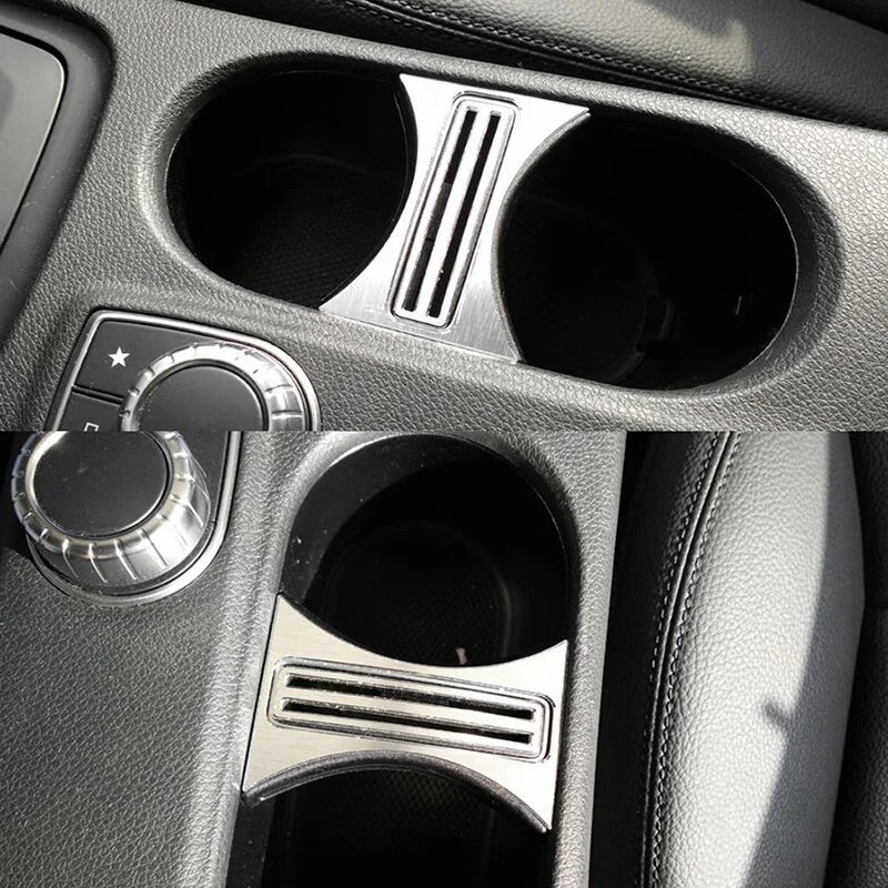 

2Pcs Car Interior Console Water Cup Holder Frame Trim Styling Cover for Mercedes Benz CLA C117 W117 X156 GLA Class A