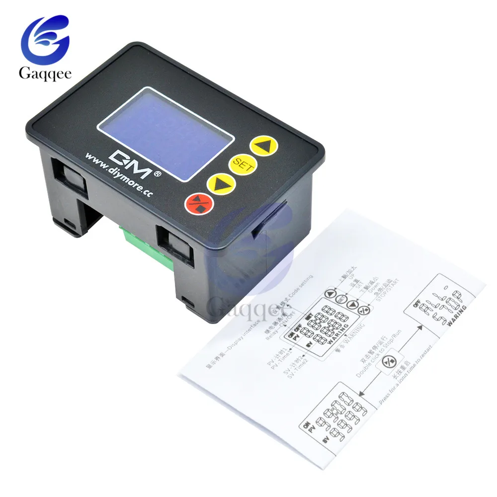 Микрокомпьютер контроллер времени цифровой реле задержки с ЖК дисплеем 12 В 24