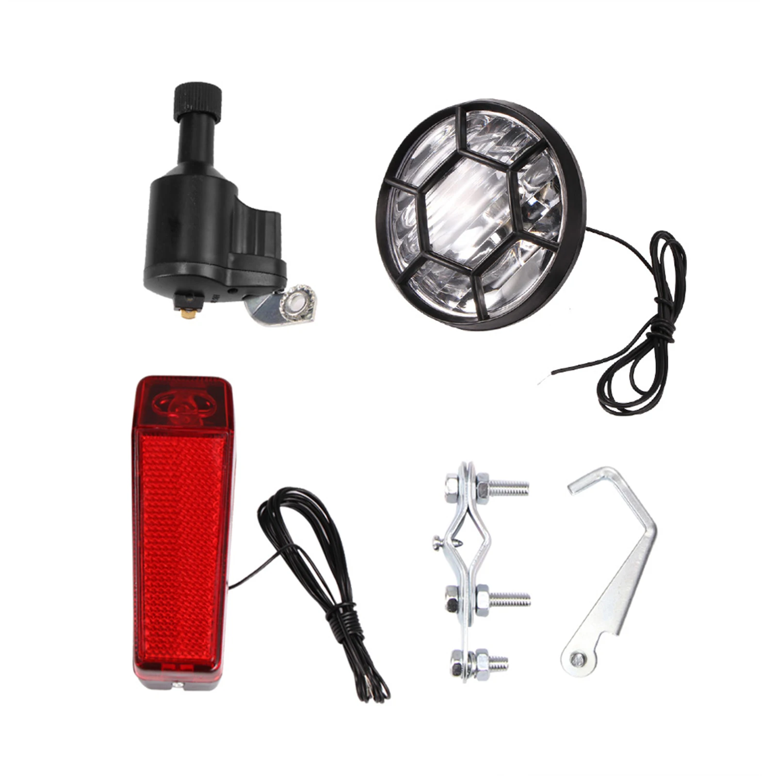 2021 New Generator Lamp Dynamo Mountain Bike Bicycle Light Set Headlight Tail Friction Accessories | Спорт и развлечения