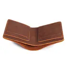 Кожаный мужской кошелек в стиле ретро, горизонтальный вертикальный мужской кошелек для удостоверения личности, флип 4XFF