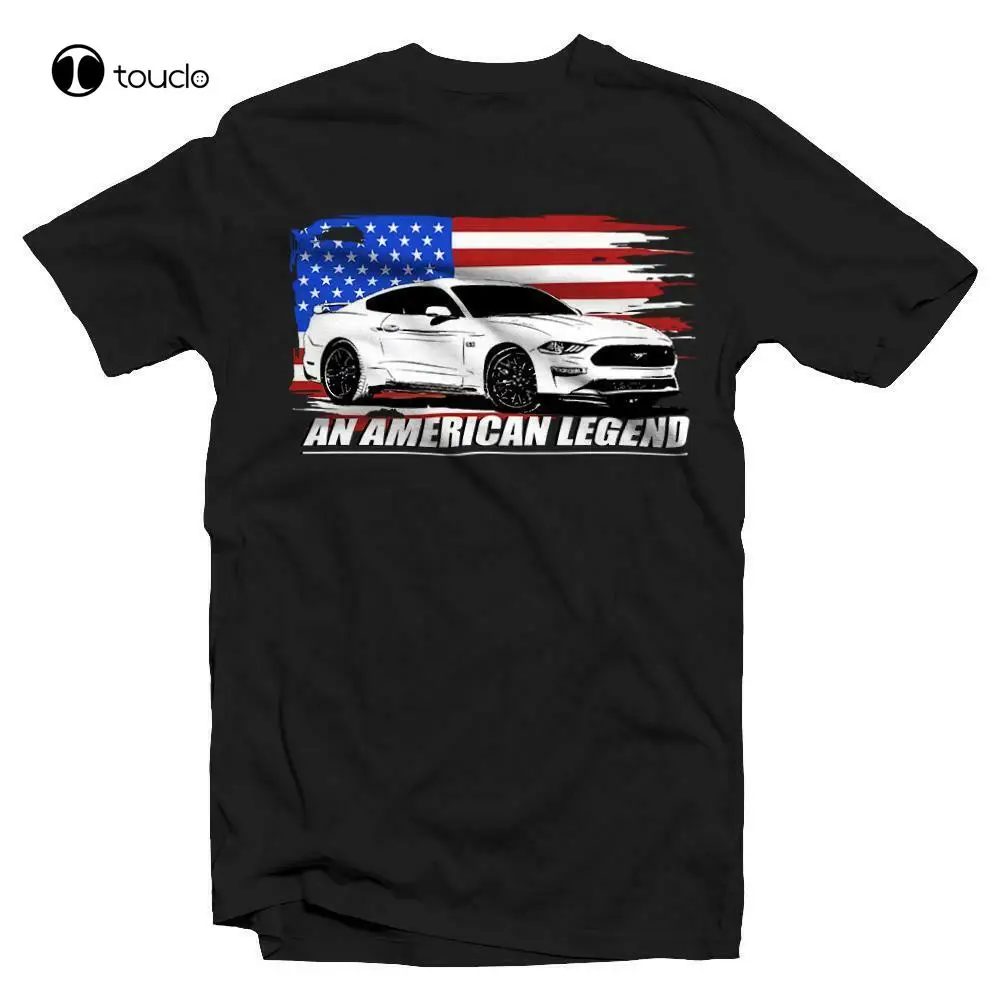 2018 Mustang Gt American Flag Muscle Car Apparel T-Shirt Tee Shirt