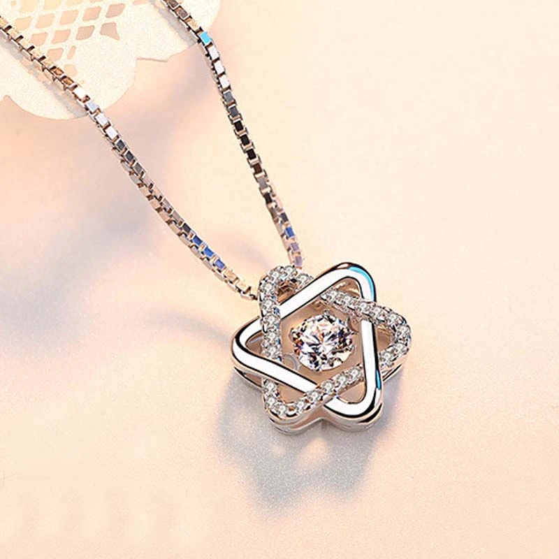 Серебро 925 украшения ожерелье цепочка Шарм Женская Девушка шесть Awn дрель s