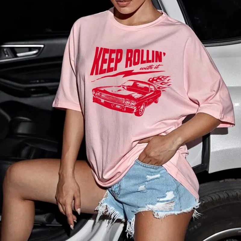 

Летнее модное удерживающее тепло Rollin Графические футболки Tumblr Ulzzang Harajuku унисекс футболка Повседневная забавная крутая гранж Ретро Стиль же...