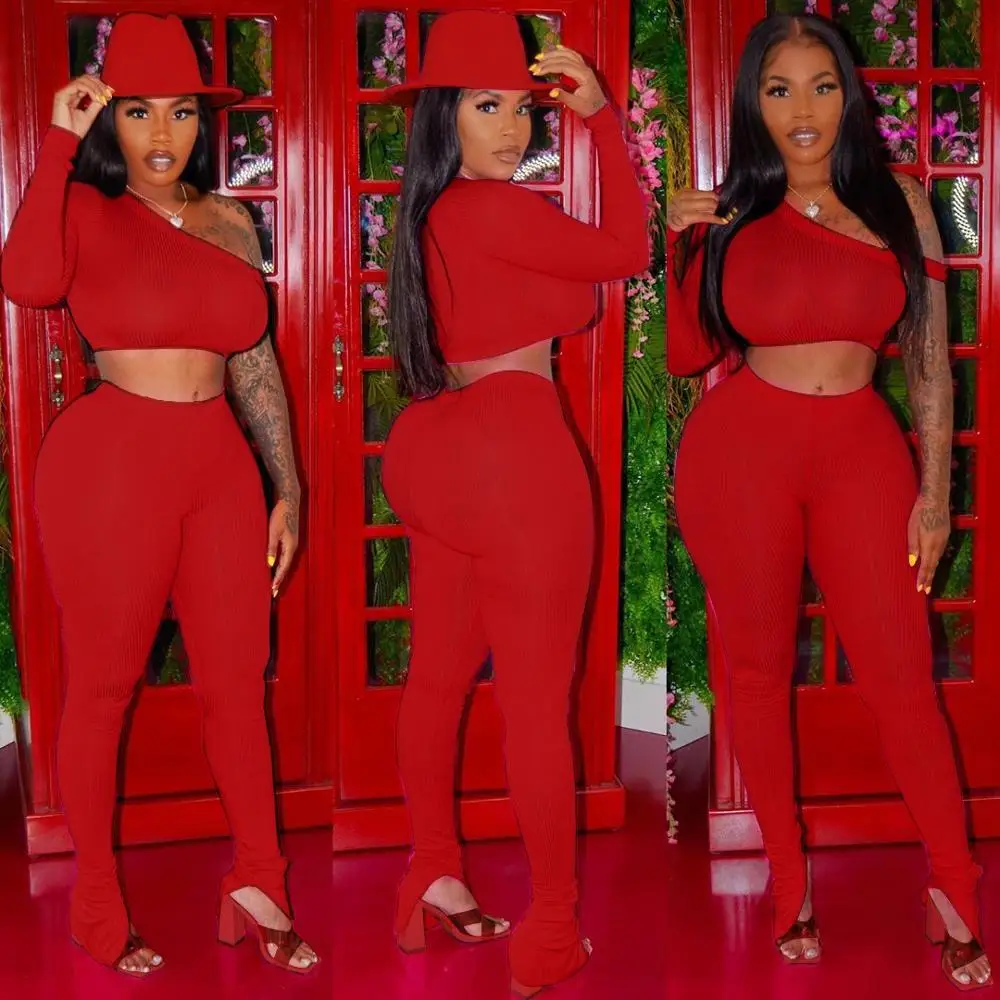 Women full sleeve bandage tracksuit summer 2 pieces tops and long pant female sexy two tracksuits |