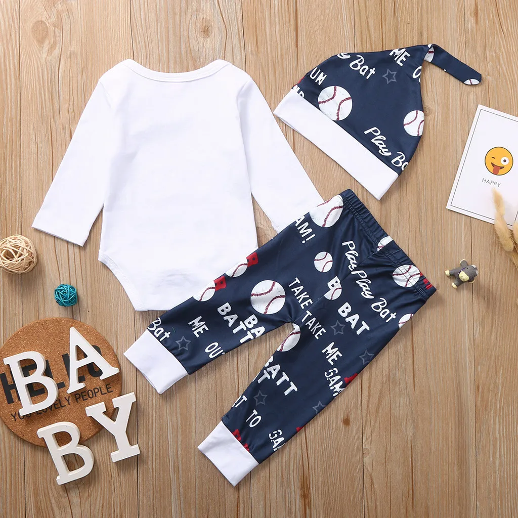 Комплект одежды из 3 предметов для маленьких мальчиков Рождественская футболка с