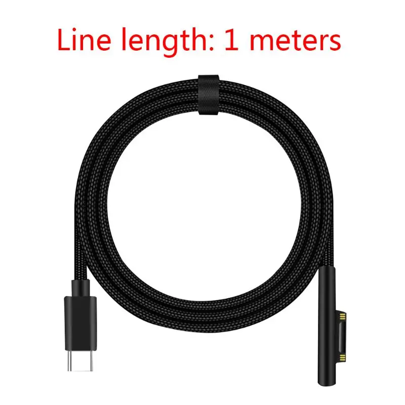 

Type C Power Supply Charger Adapter 15V 3A PD Fast Charging Cable Cord for Micro-soft Surface Pro 3 4 5 6 GO 0.5/1/1.5/2m