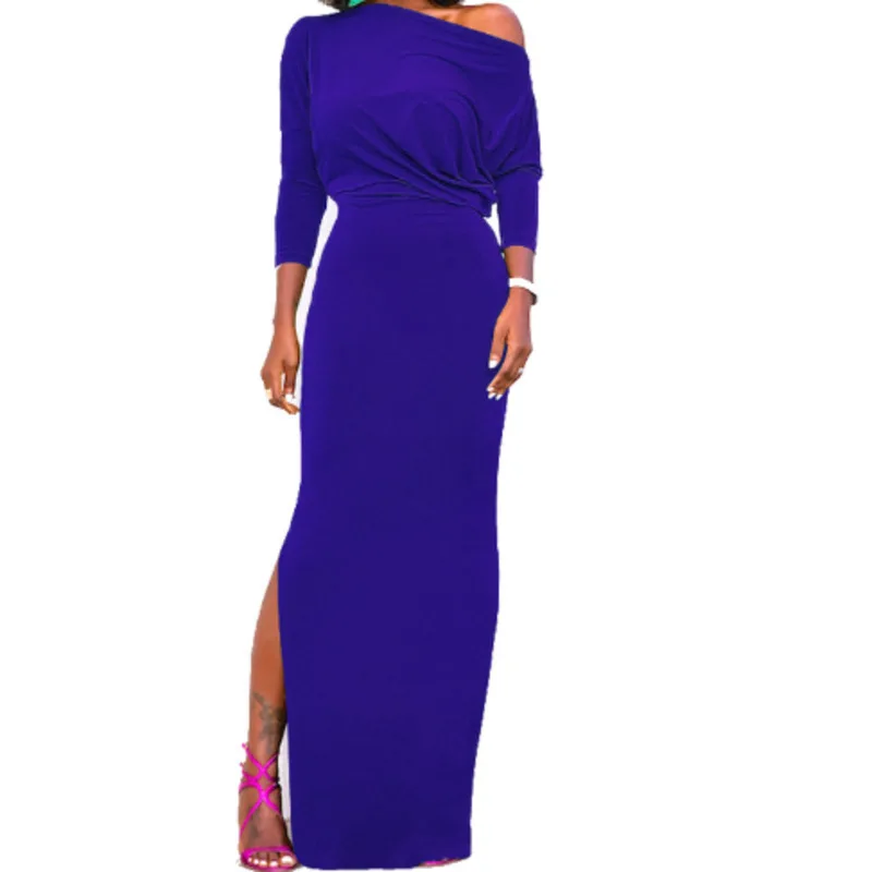 

Женское сексуальное модное элегантное платье 2021 без бретелек осень/зима с разрезом и длинным рукавом облегающее платье в пол модное Эксклю...