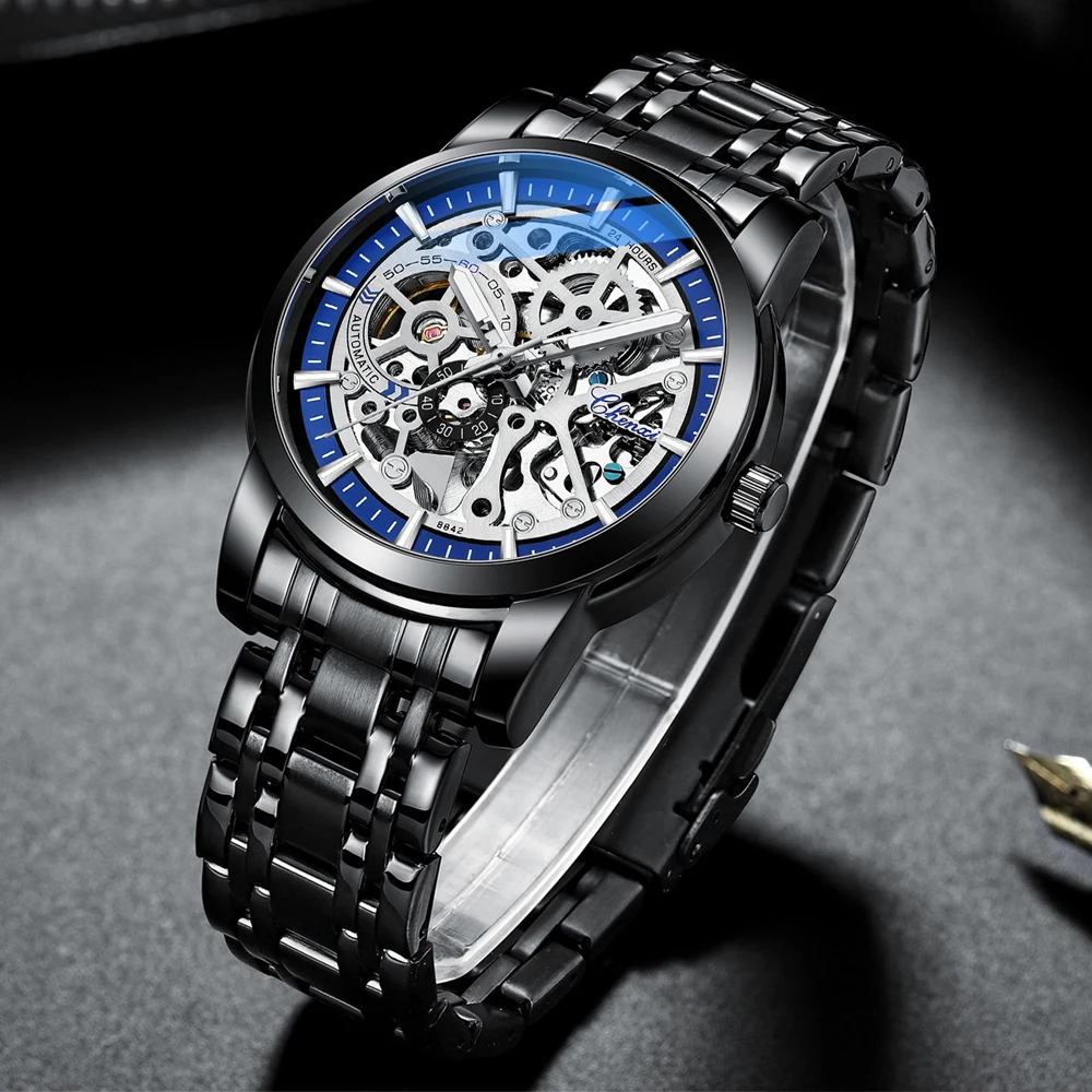 CHENXI Новые Мужские автоматические механические часы Tourbillon роскошные бизнес из