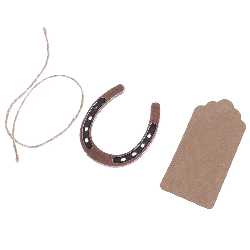 

1 PC Metal Horseshoe Table Centerpieces Kraft Paper Tag Bronze Party Favor Supply Wedding Gifts Souvenirs 60*70mm
