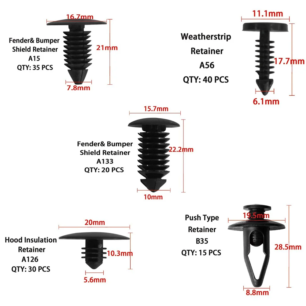 425 шт. автомобильные зажимы автомобильный фиксатор для кузова автомобильная