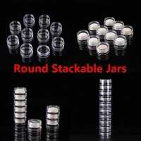 portable round stackable jars mini ink blending tool round domed foams for diy scrapbooking crafters making tool