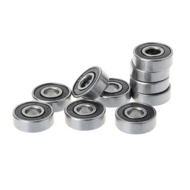 10 Pcs Bike Skateboard Scooter Ball Roller Bearing Skate Spare Parts Groefkogellagers 8 x 22 7 mm-608ZZ/608RS | Спорт и развлечения