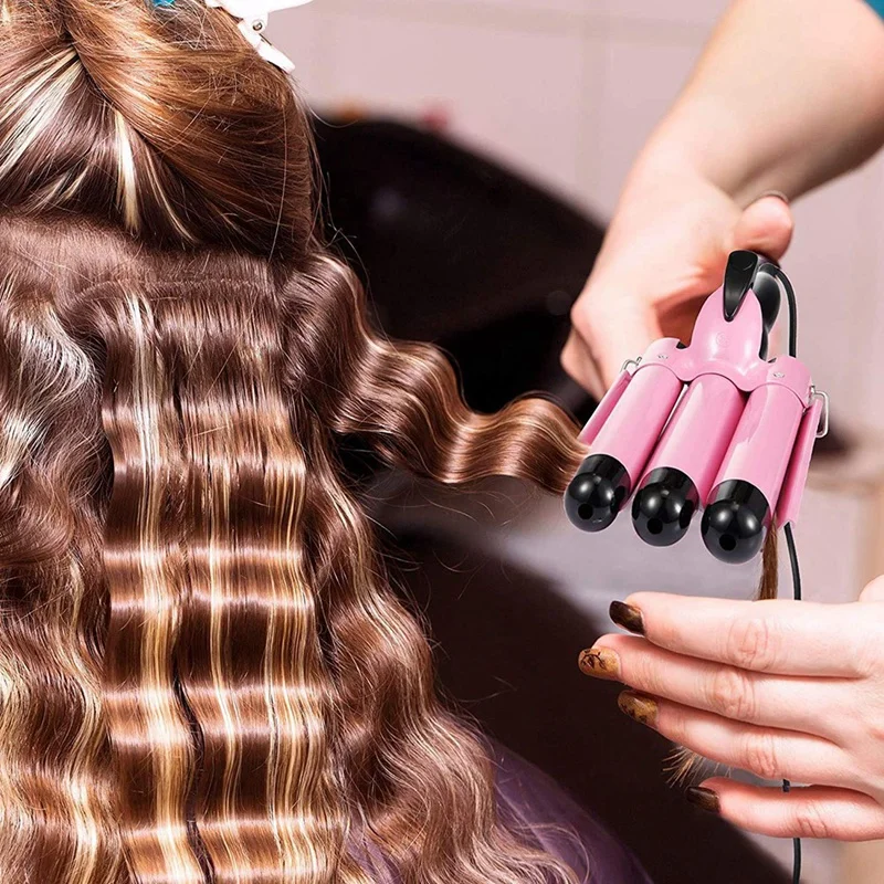 

Hair Curler with LCD Temperature Display, A Portable Hair Dryer with Adjustable Temperature, Can Quickly Heat US Plug
