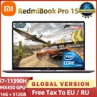Xiaomi RedmiBook Pro 15 ноутбук MX450 Intel Core i7-11390H 16G DDR4 512 ГБ PCle компьютер Windows 10 Pro ноутбук ПК