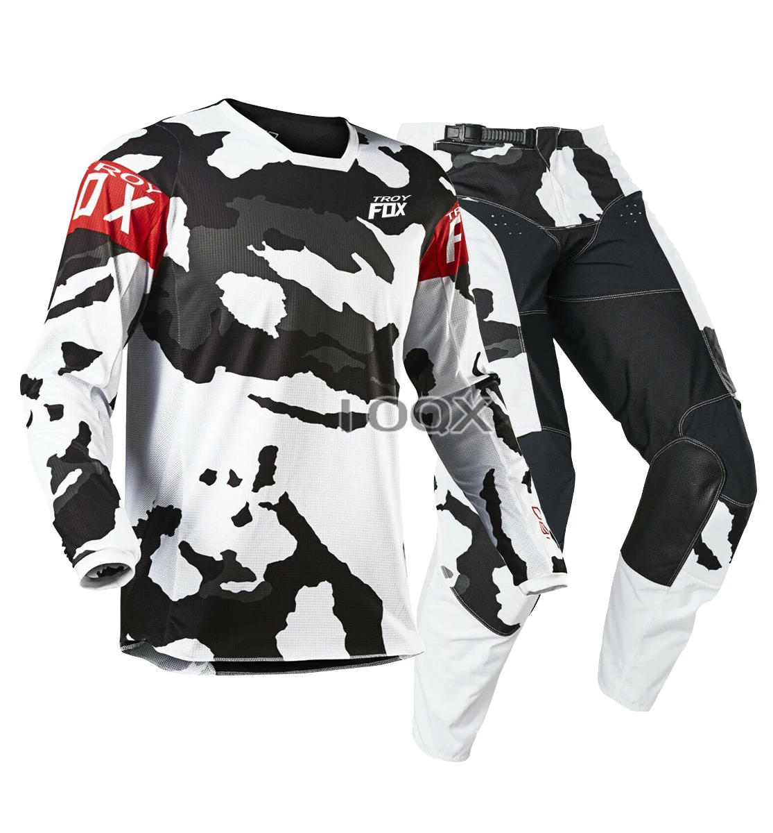 

2021 Black White 180 Revn MX Gear Set Motocross Racing AVT DH MTB SX Enduro Bike Downhill Cycling Jersey Pants Combo