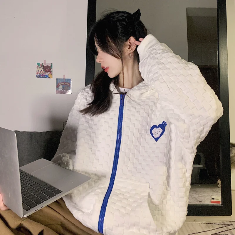 

Вафельная Ткань 2021 осень и зима Широкий корейский стиль