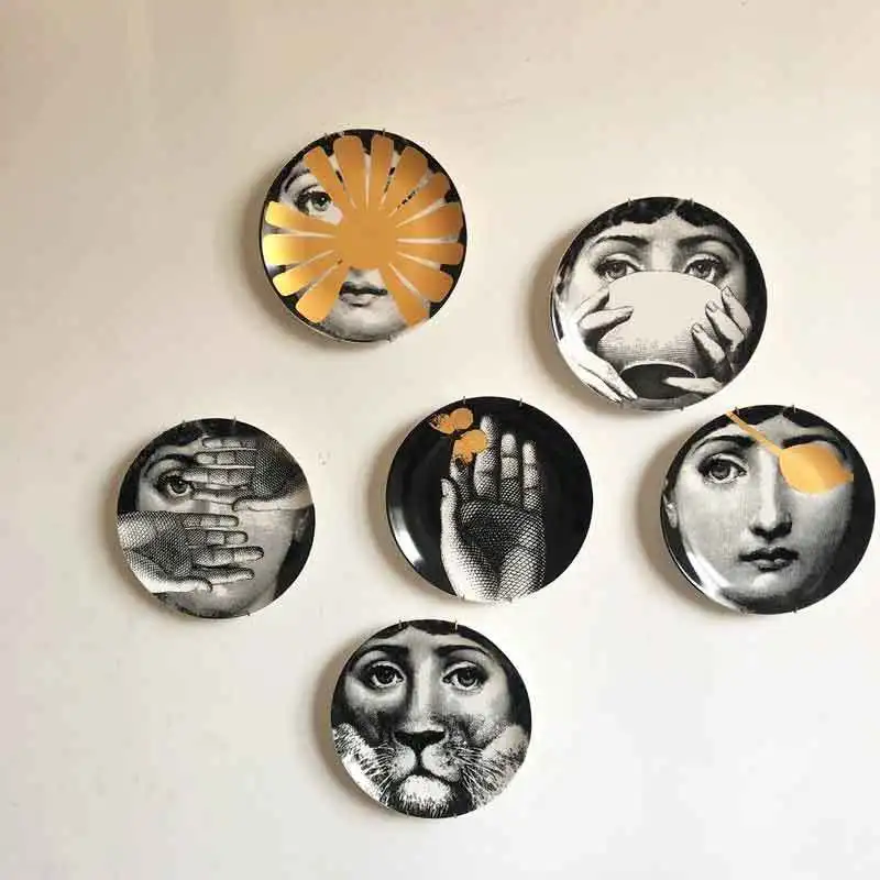 Milan rosenthal Piero fornasetti 8 дюймов керамическая обеденная тарелка блюдо десертная тарелка для закуски тарелка для торта украшение подвесная тарелка