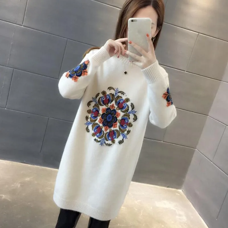 Высококачественный Женский модный свитер 2019 с высоким воротником Топ женские