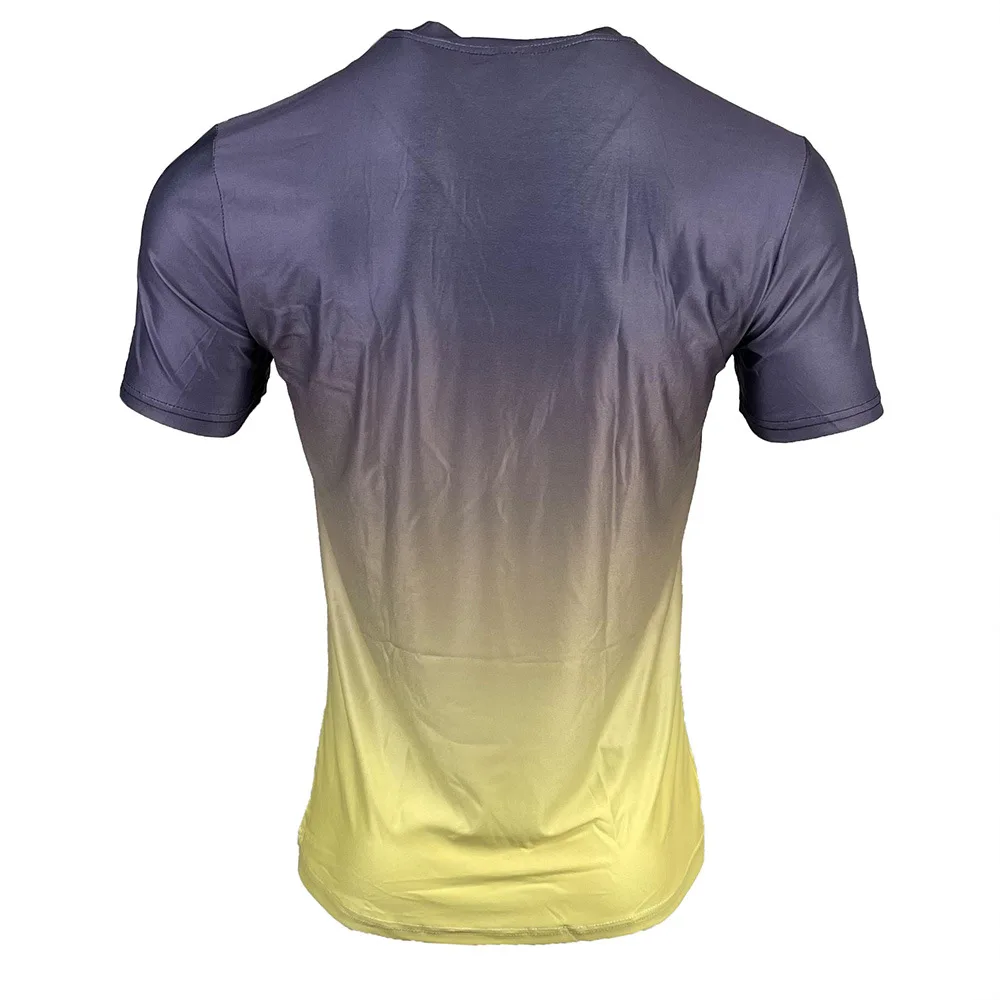 

Summer 2021 Brand New Mens T-Shirt O-Neck Gradient color Short Sleeve Men T Shirt M-4XL Man T-shirts Top Tee For Male