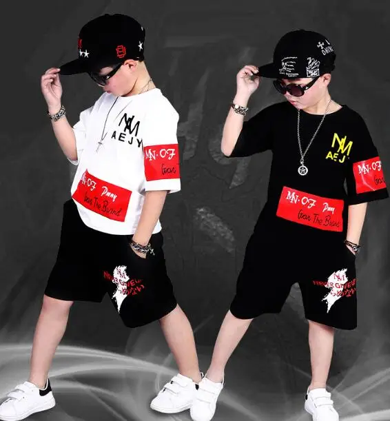 

Boys Clothing Sets Summer Children Casual Sports Tracksuits Cotton T-shirt+Shorts 2Pcs Suit School Kids Boy Short Sleeve Outfits