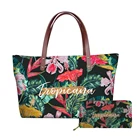 WHEREISART сумки для женщин тропическая Пальмовая сумка с рельефом из листьев набор топ-ручка сумка леди шоппер сумки на плечо длинный кожаный кошелек