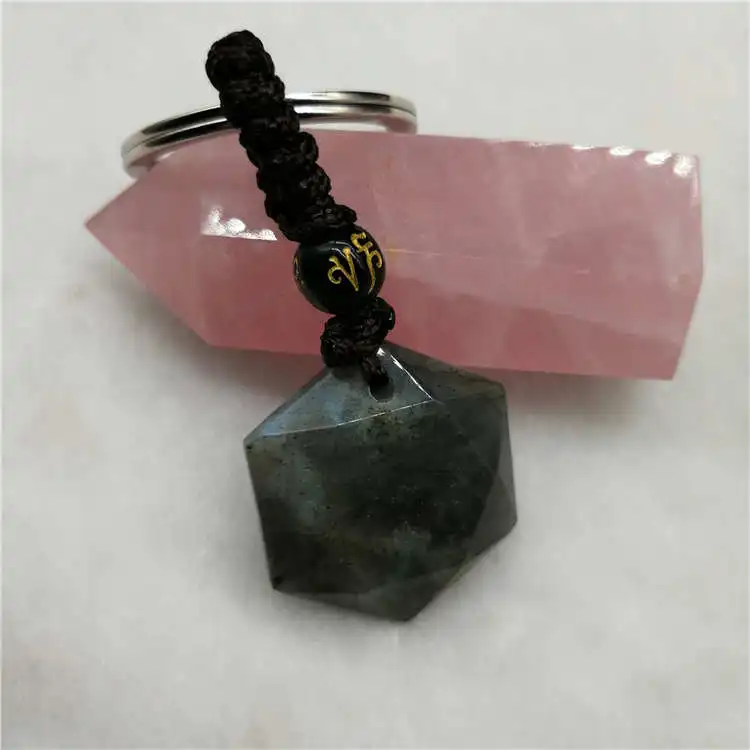 Прямая поставка натуральный энергетический камень Серый лабрадорит 6 звезд