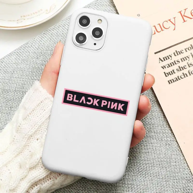 

Korean group BLACKPINKS Crown Phone Case For iphone 12 11 Pro Max Mini XS 8 7 6 6S Plus X SE 2020 XR Candy white Silicone cover