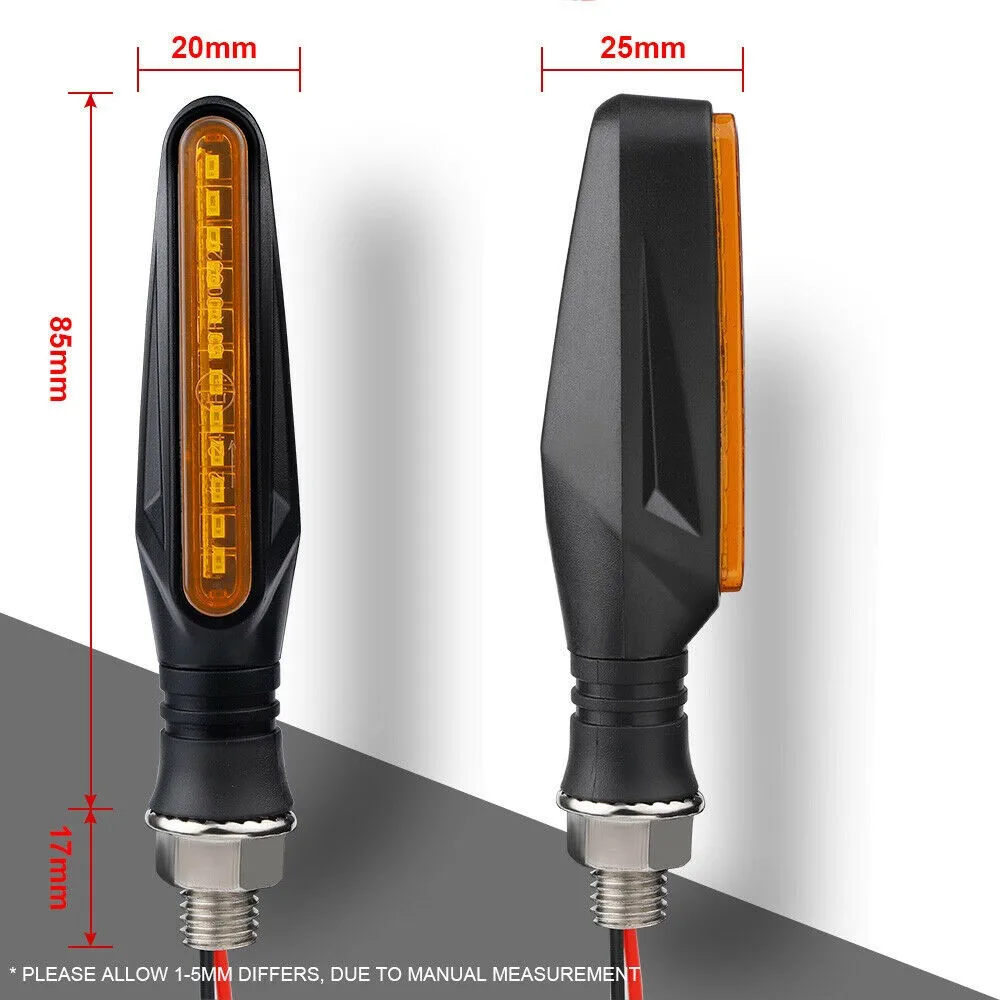 

LED Indicator Lights Motorcycle Waterproof 12V Blinker Flowing Durable