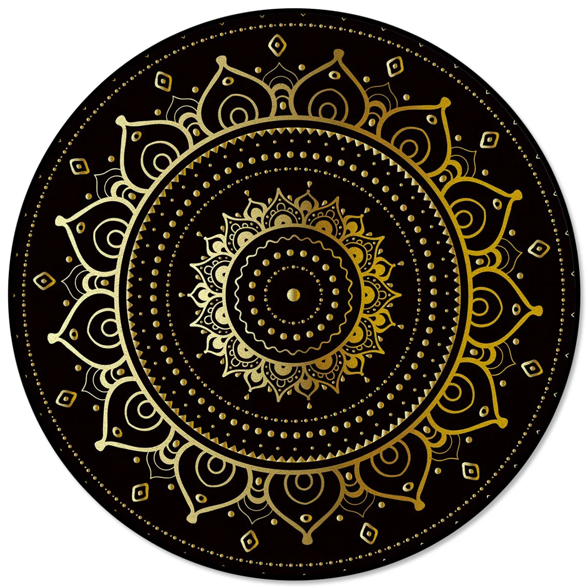 

Golden Round Pattern Printed Children Carpets Baby Crawling Round Area Rugs For Living Room Coffee Table Mat