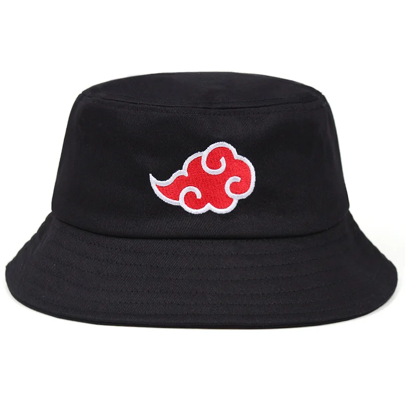 

Anime Products Red Cloud Bucket Hat Fisherman Hat Outdoors Sunscreen for Women Men Cotton Beach Summer Hat