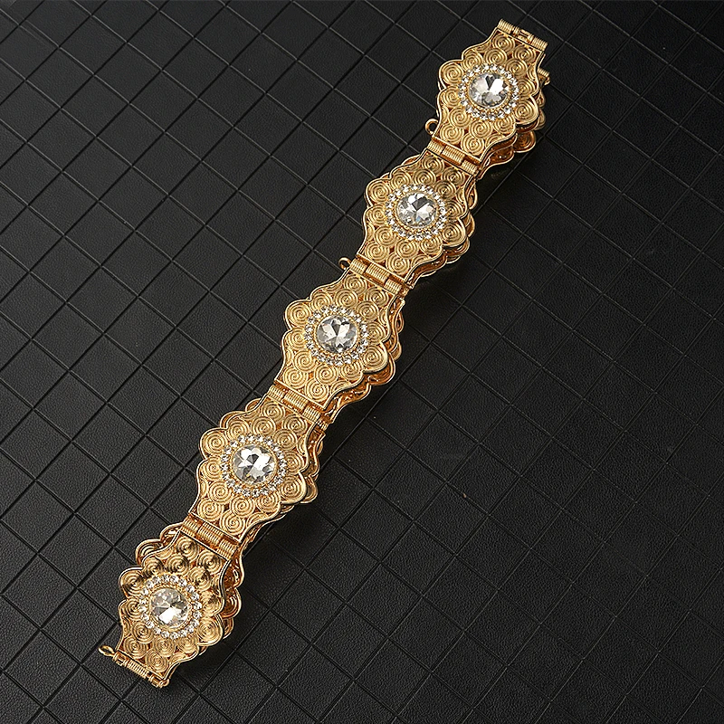 Morocco Chic Girdle Wedding Dress Gold Color Metal Belt For Luxury Women Belt Chain Adjustable Length