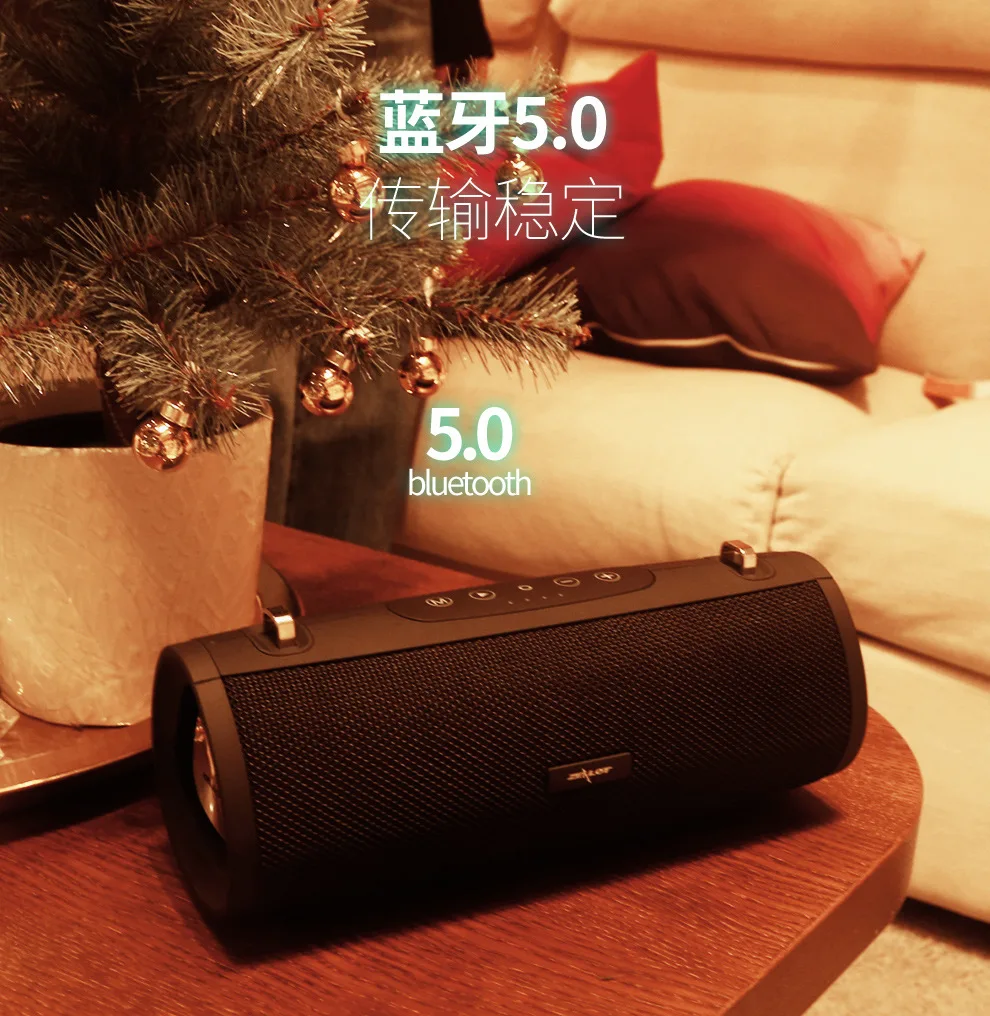 Портативный Bluetooth Динамик с ремешком 20 Вт Беспроводной тяжелый басовый сабвуфер