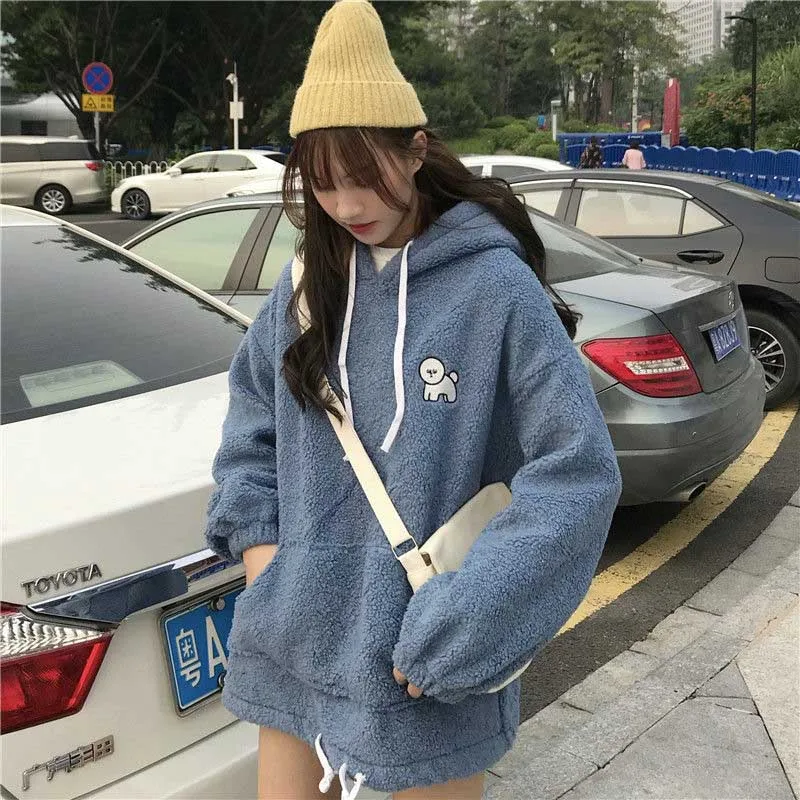 NiceMix Новинка Худи для женщин толстовка из флиса с длинными рукавами верхняя